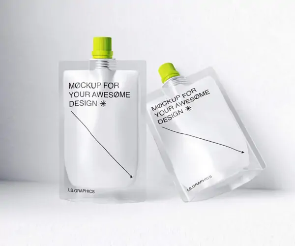 Free Plastic Pouch PSD Mockup