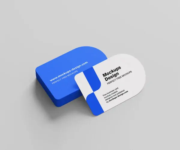 Half Circle Business Card Mockup