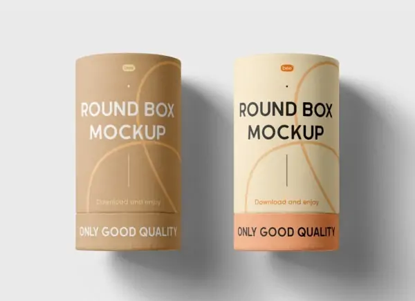 Free Tube Packaging Box Mockup (PSD)