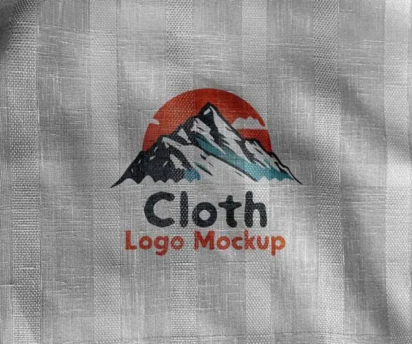 Free Realistic Cloth - Brand Logo Mockup (PSD)