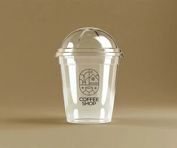 Free Cold Drink Plastic Cup Mockup (PSD)