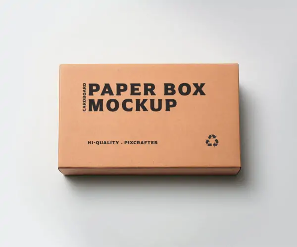 Free Paper Product Packaging Box Mockup (PSD)