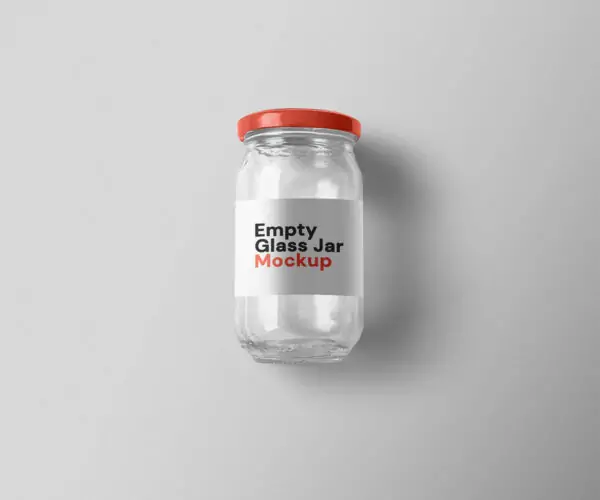 Free Empty Glass Jar Mockup Template (PSD)