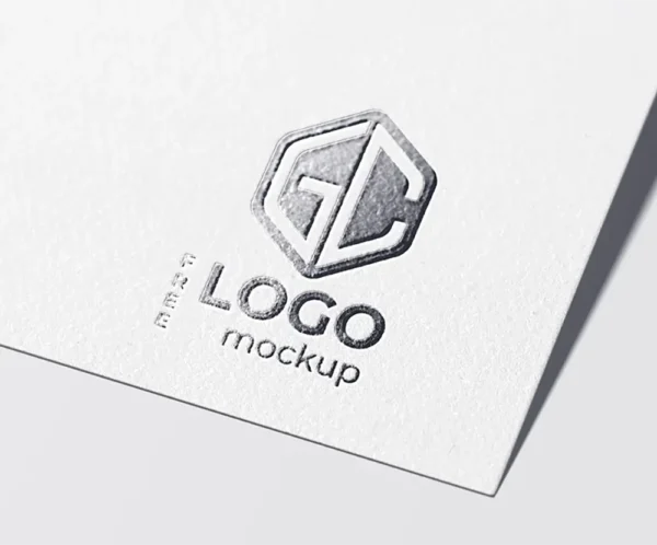 Free Foil Stamping Paper Logo Mockup (PSD)