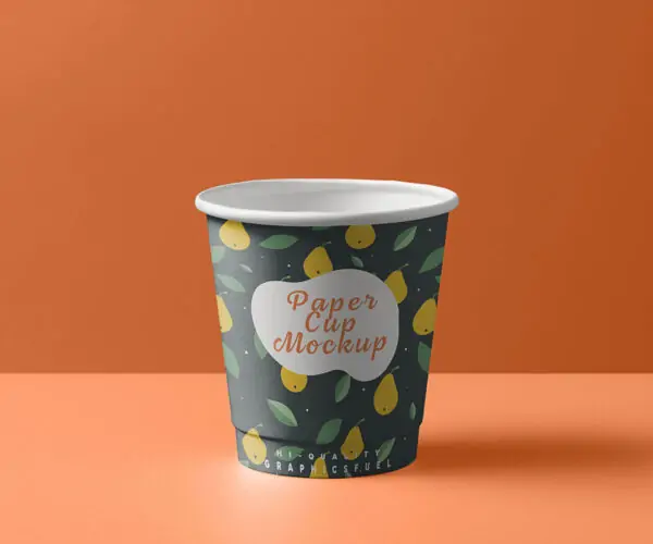 Free Realistic Paper Cup Mockup (PSD)