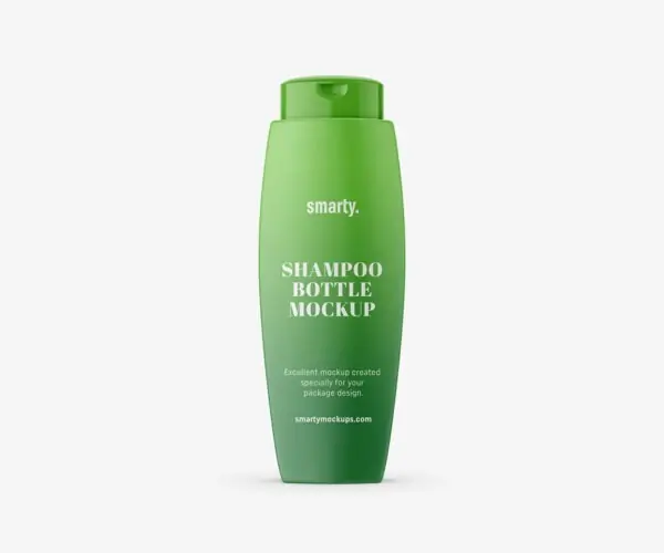 Free Plastic Shampoo Bottle Mockup (PSD)