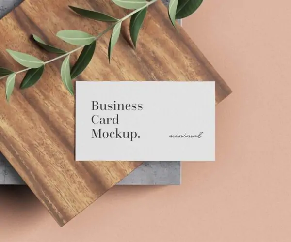 Free Minimalistic Business Card mockup (PSD)