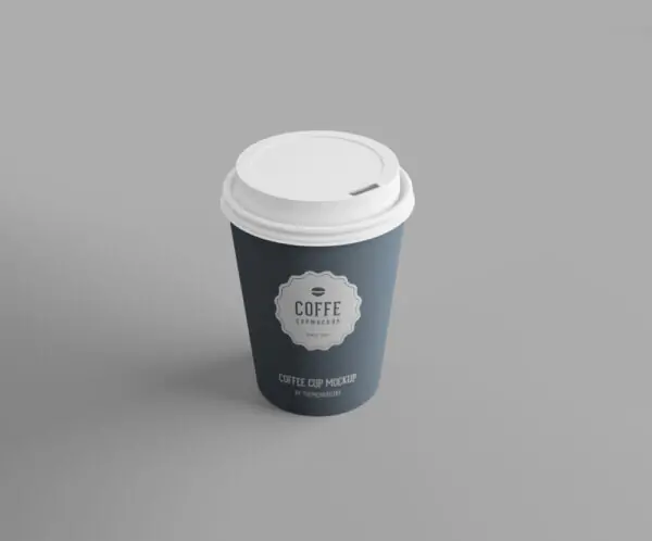 Free Disposable Coffee Cup Mockup (PSD)