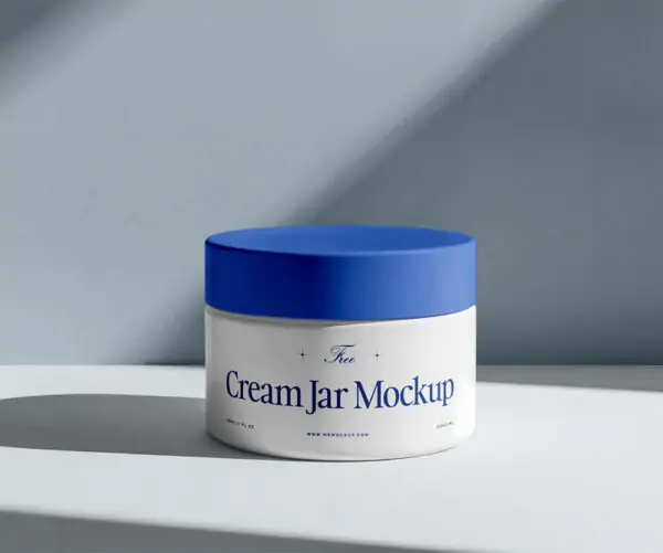 Free Plastic Cream Jar Mockup (PSD)