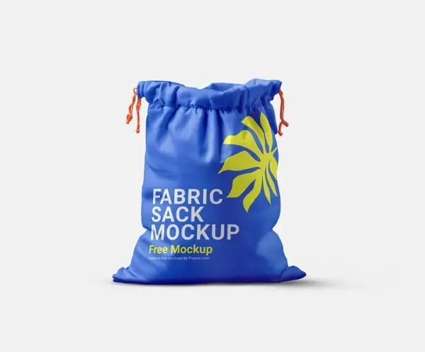 Free Fabric Sack / Pouch Mockup (PSD)