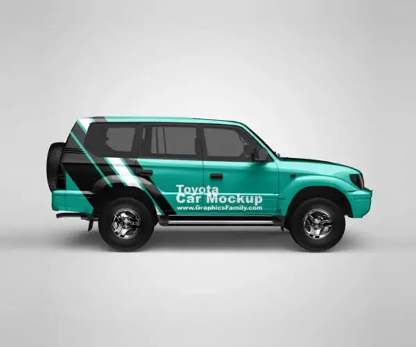 Free Toyota Prado Land Cruiser Mockup (PSD)