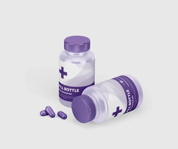 Free Pills / Medicine Bottles Mockup (PSD)