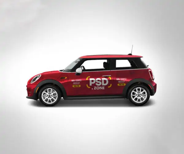 Free Mini Cooper Car Mockup (PSD)