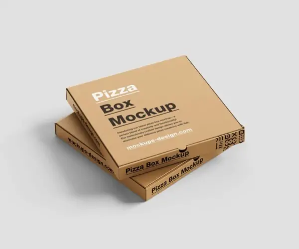 Free Square Pizza Box Mockup (PSD)