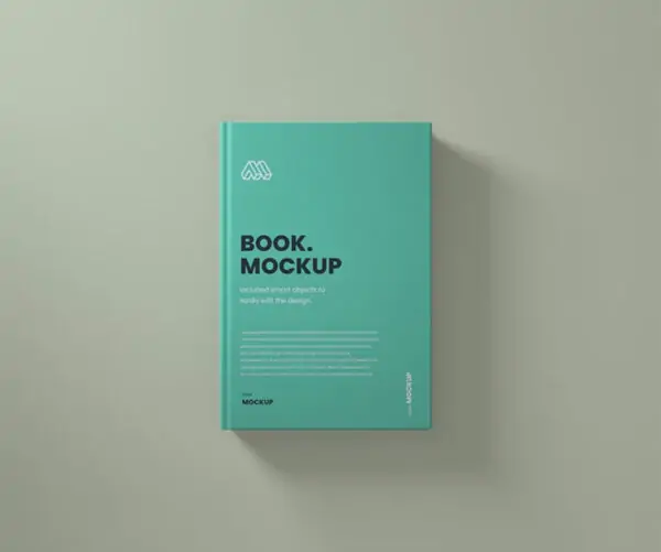 Free Top View Book Mockup (PSD)