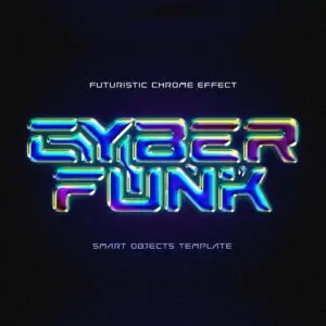 cyber funk futuristic chrome effect free download