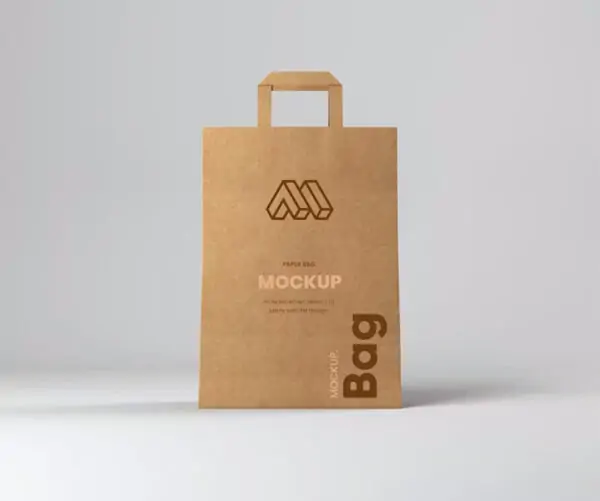 Free Shopping / Gift Paper Bag Mockup (PSD)