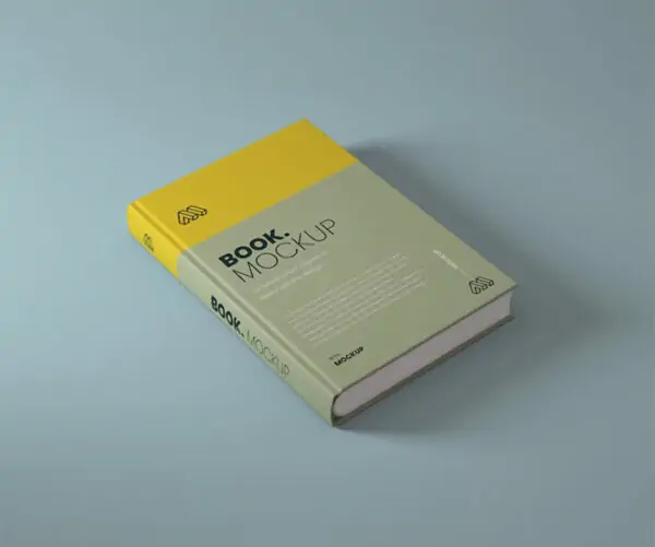 Free Side View Book Mockup (PSD)