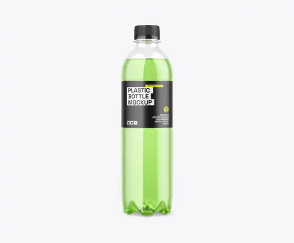 free plastic water bottle mockup