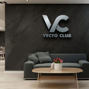 Luxury 3D Office Logo Mockup vectoclub