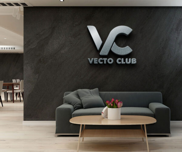 Luxury 3D Office Logo Mockup vectoclub